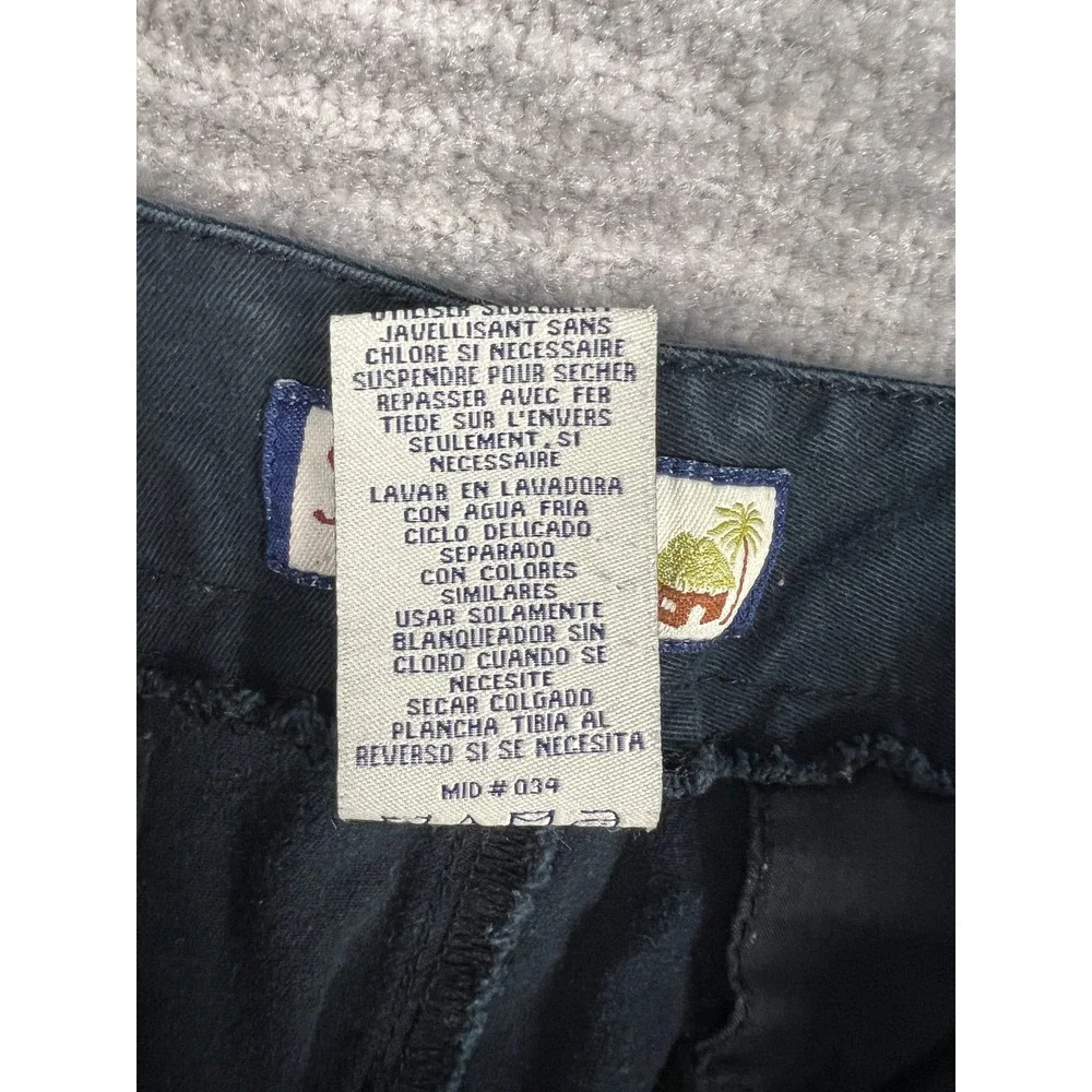 Caribbean Joe Pants Womens 10 Navy Blue Straight Leg‎ Cotton Blend Stretch Chino
